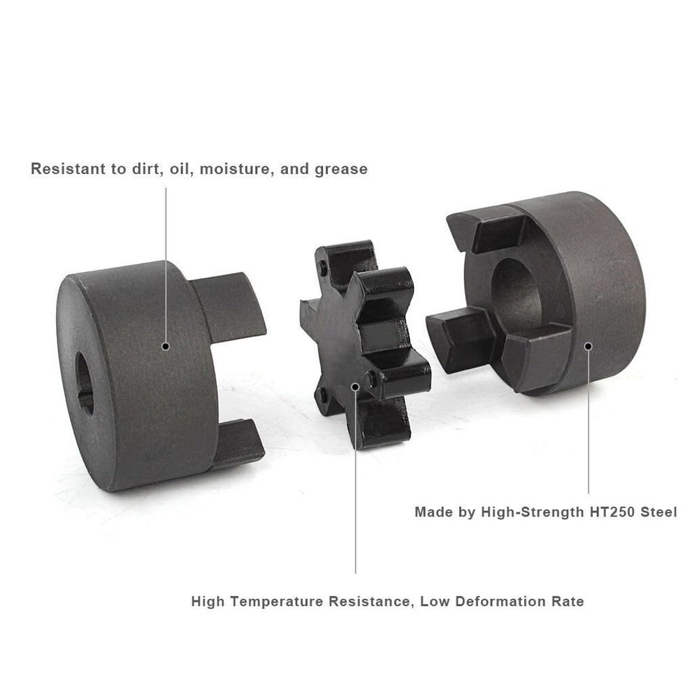 Compact L075 Coupler Set with Rubber Spider - Enhanced Performance for Machinery