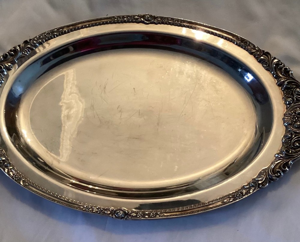 Wallace Rose Point silver serving Tray