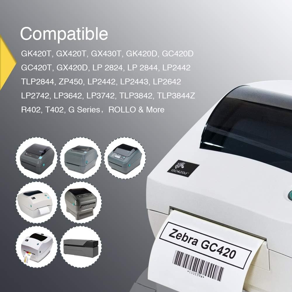 4"x2" Direct Thermal Labels Barcode Stickers 750/Roll for Zebra & Rollo Printer