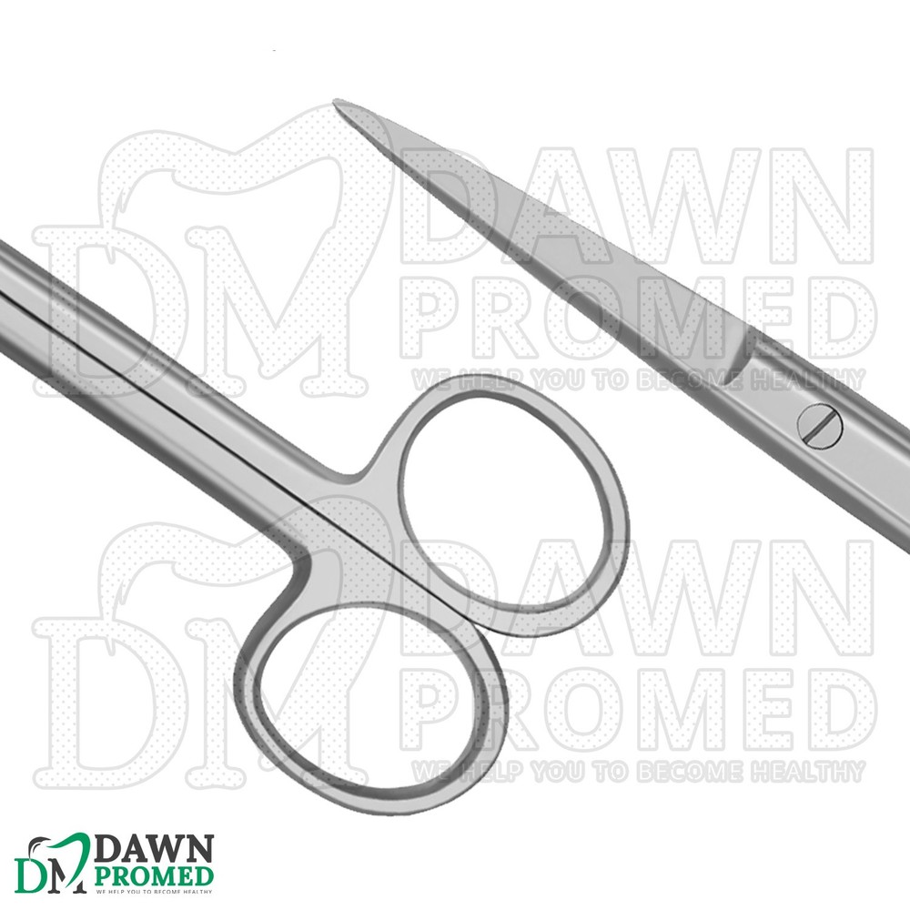 6 Pcs Operating Scissors 4.5" Straight Sharp Sharp Round Pattern Surgical Set