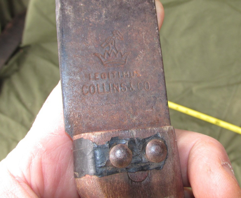 Vintage Collins & Co. Legitimus Machete 24" long, (18" BLADE, 6" Wood Handle)