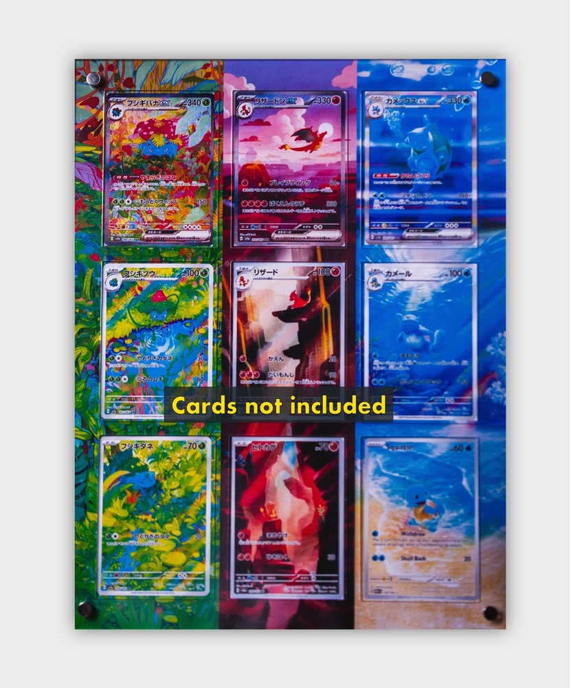 Pokemon 151 Set Charizard Blastoise Venusaur | Card Display Case Extended Art fo