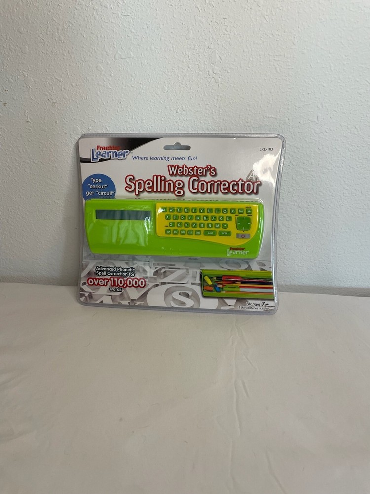 NWT Franklin Learner Webster's Spelling Corrector Children's Ages 7+ Pencil Box