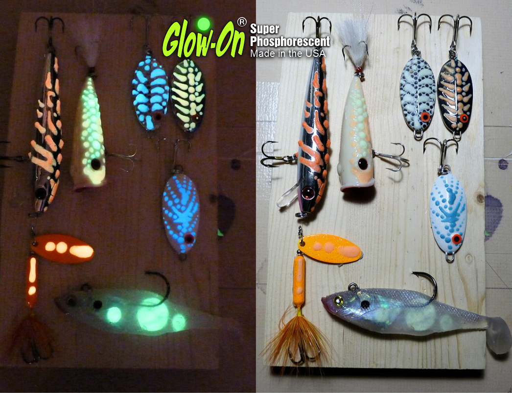 Glow-On BLUE Glow Paint For Gun Sights, Fishing Lures, 2.3 ml Vial, Bright!