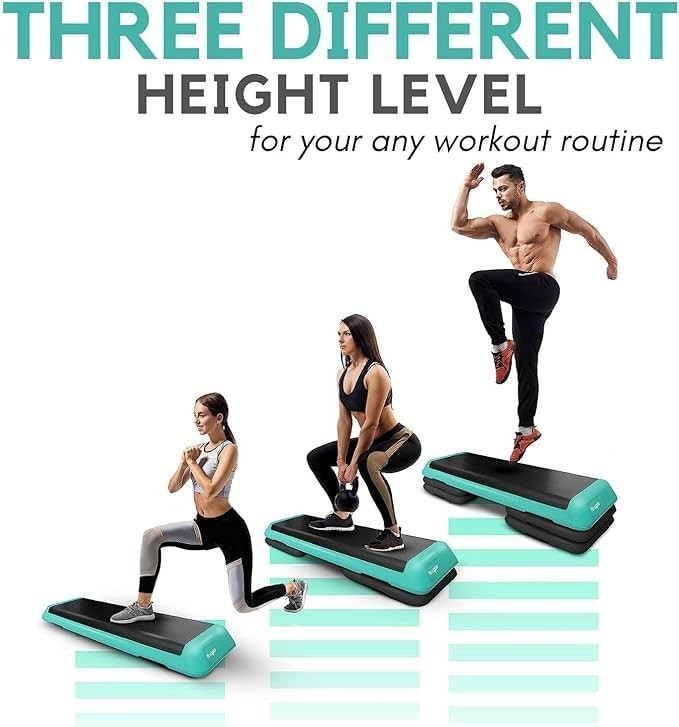 Yes4All Adjustable Workout Aerobic Exercise Step Platform A. Green/Black