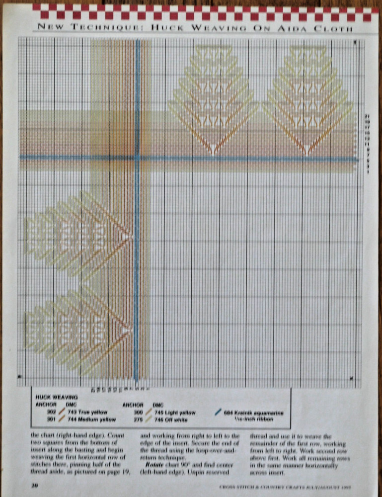Huck Weaving Pattern for Picnic Table Topper from OOP Magazine