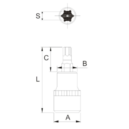1/4"" STAR SOCKET BIT(TAMPERPR BY JTC 23510