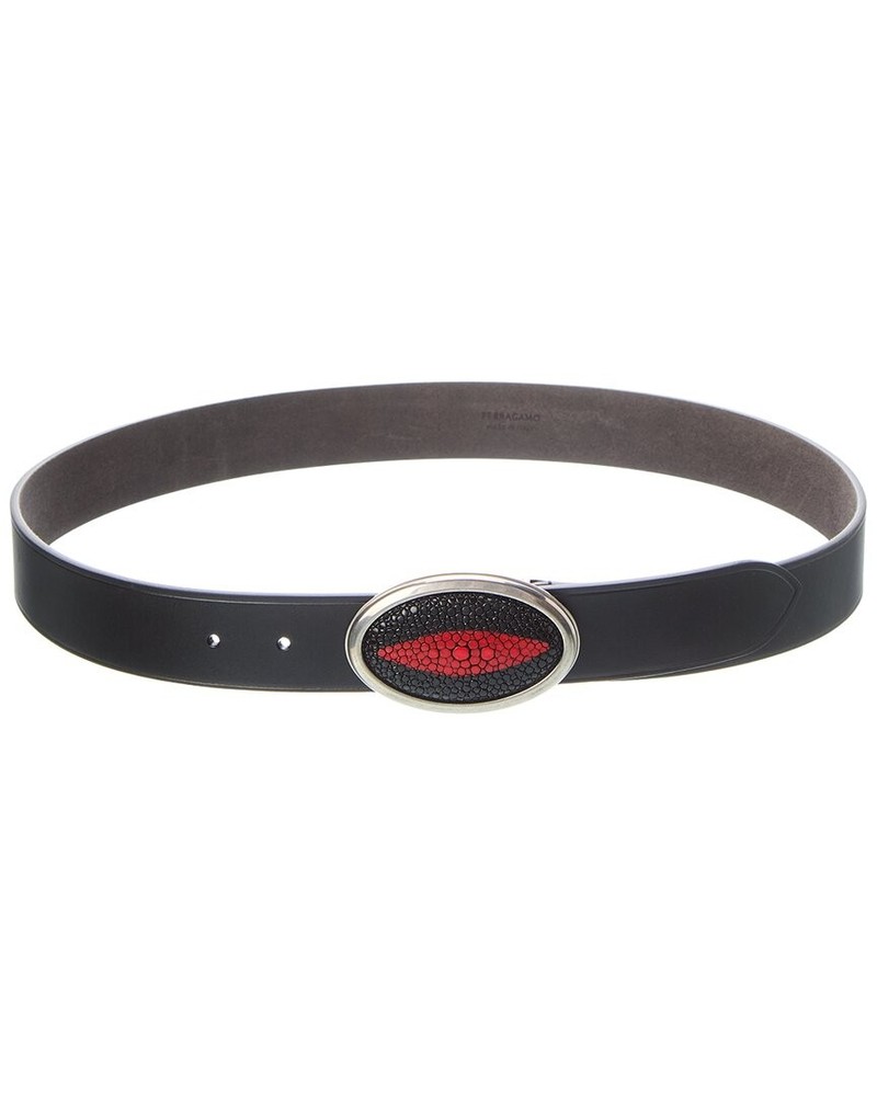 Ferragamo Leather Belt Men's  95