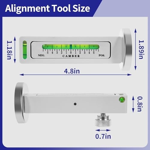 2 Pack Adjustable Magnetic Wheel Alignment Tools - Camber & Caster Gauge for Aut