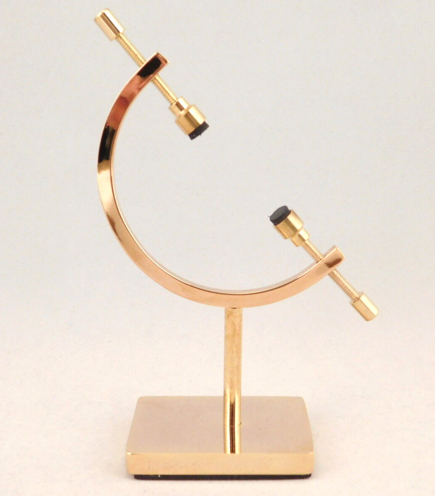 Display Stand Caliper Type Adjustable Small Size Brass/Gold Color