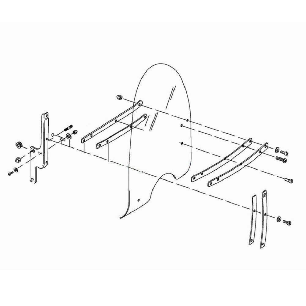 Replacement Detachable Windshield Bushing Grommets for Harley Road King Softail
