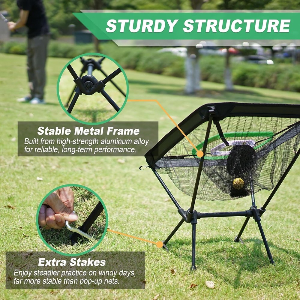 Foldable Chipping Net & Floating Green, Indoor Golf Practice Chipping Target,...