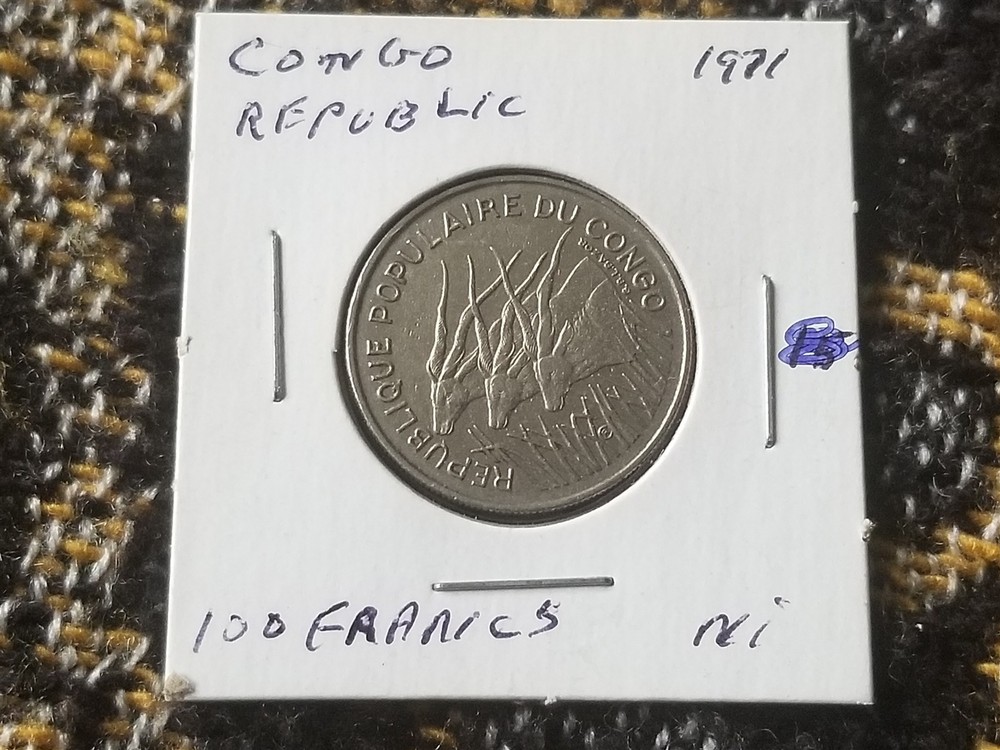Congo Republic 100 Francs 1971 Circulated
