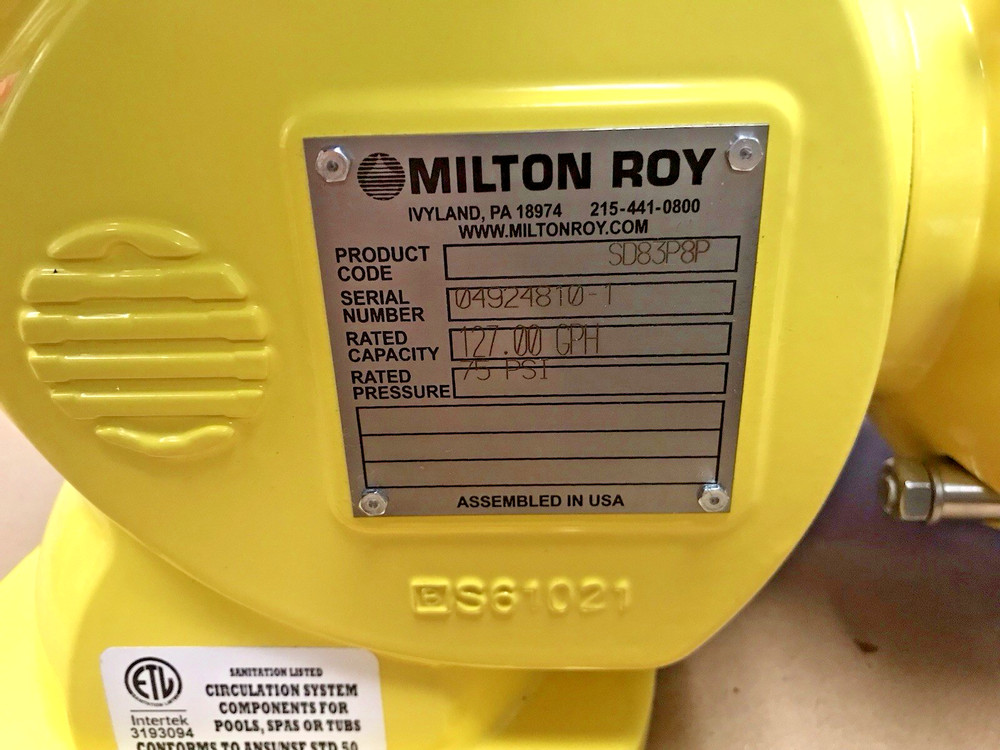 Milton Roy SD83P8P Metering Pump