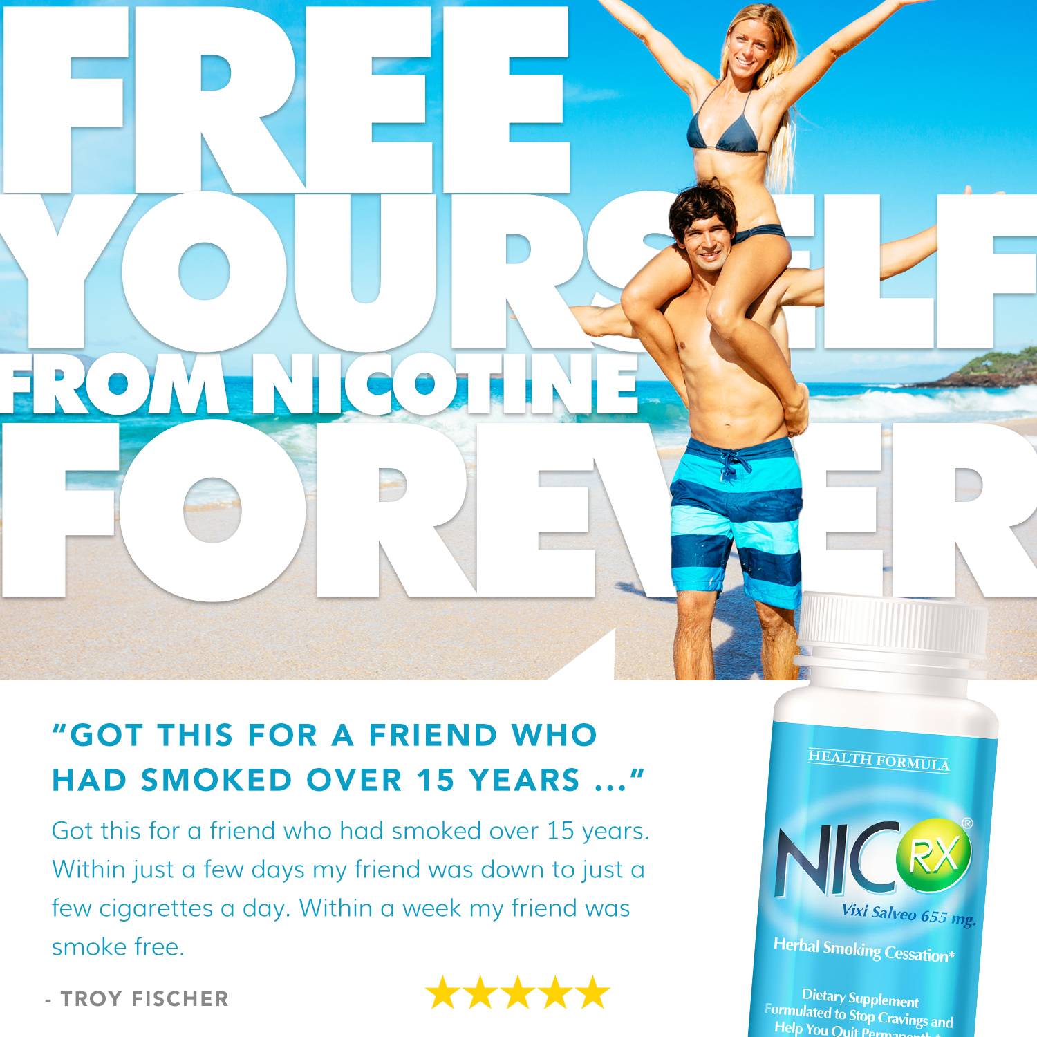 NicRx - Smoking Cessation Supplement (60 Capsules)