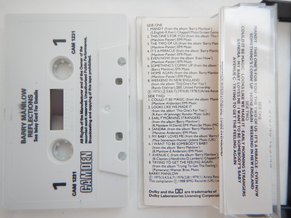 BARRY MANILOW - REFLECTIONS - CASSETTE
