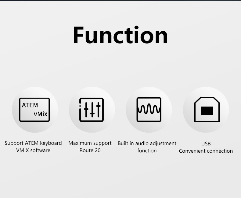 TYST TY-K1700HD Video Switcher BMD ATEM 1 M/E Vimx Control Multifunction Panel
