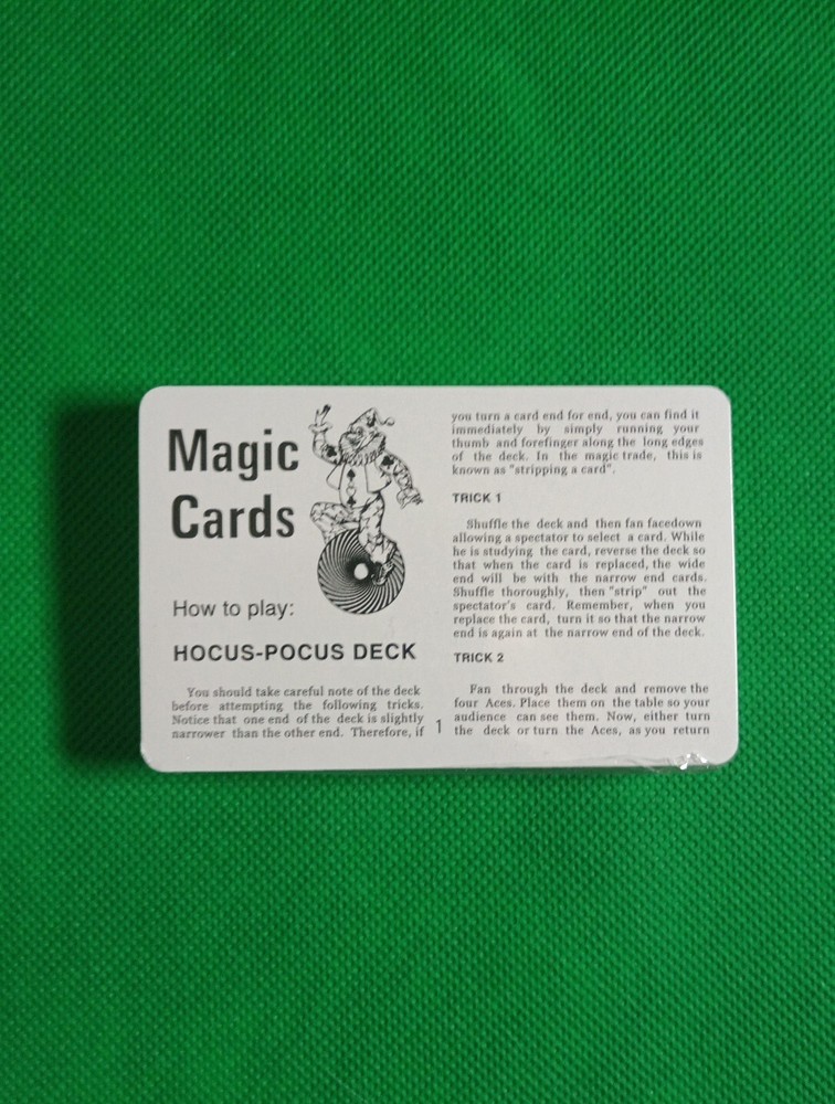 Hocus Pocus Sealed Deck Magic Trick Magic Cards Boxed Rare