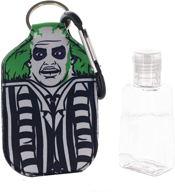 Beetlejuice Keychain with Refillable Bottle Holder