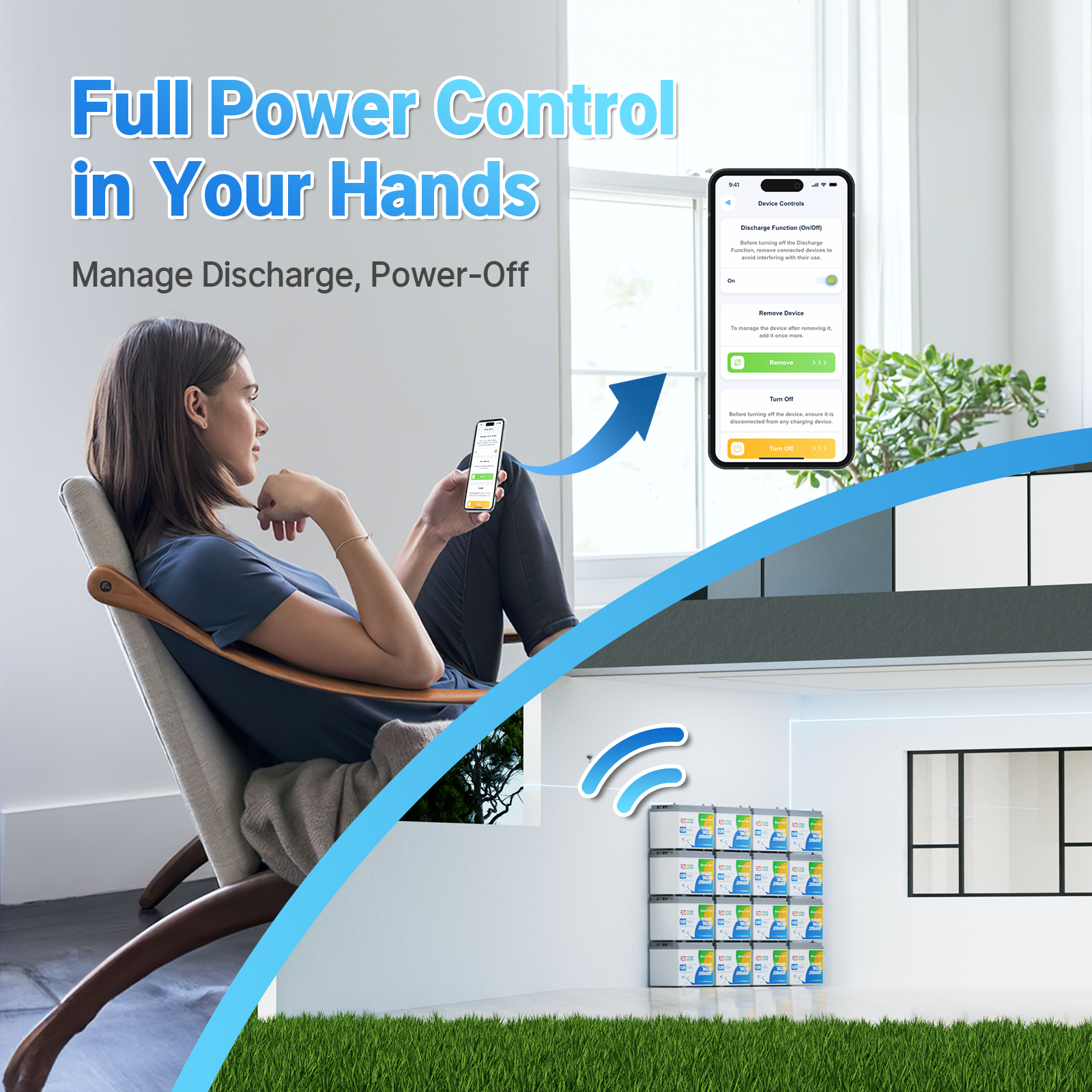 12V 100Ah Bluetooth LiFePO4 Lithium Battery App Real Time Monitoring for RV Boat