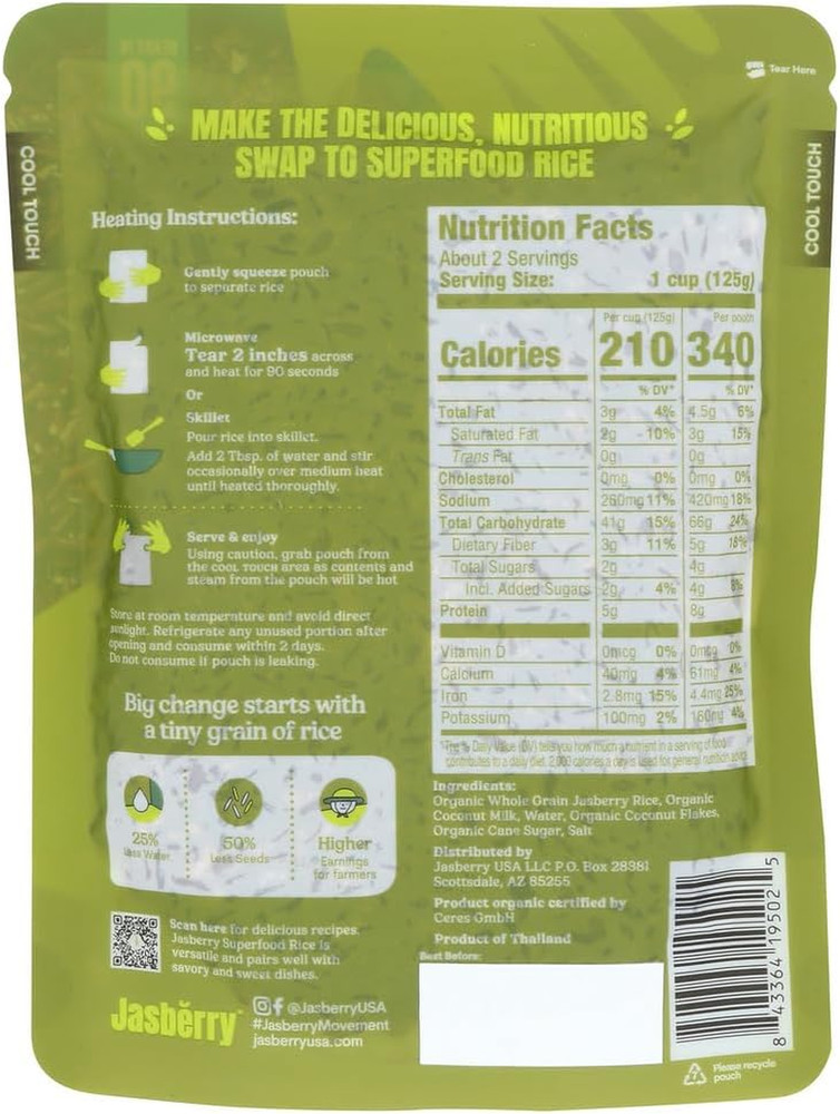 Rice Org W/Cocnut Rte 7.05 OZ