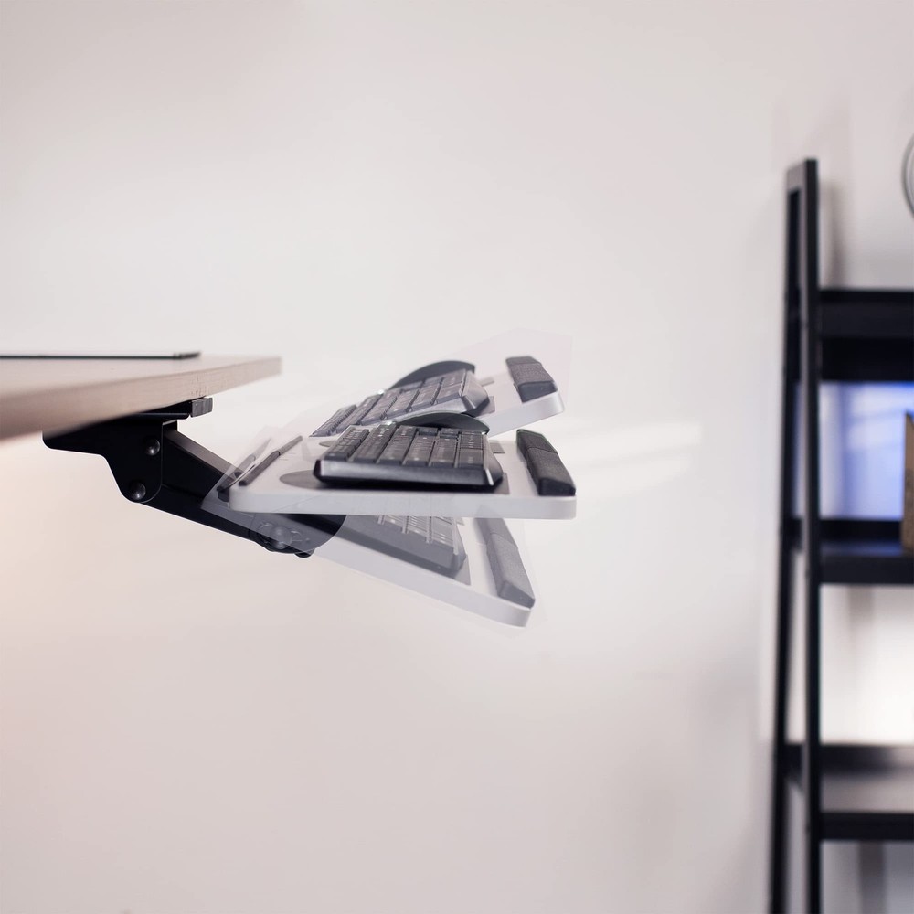 Adjustable Computer Keyboard and Mouse Platform Tray, Ergonomic Under Table D...