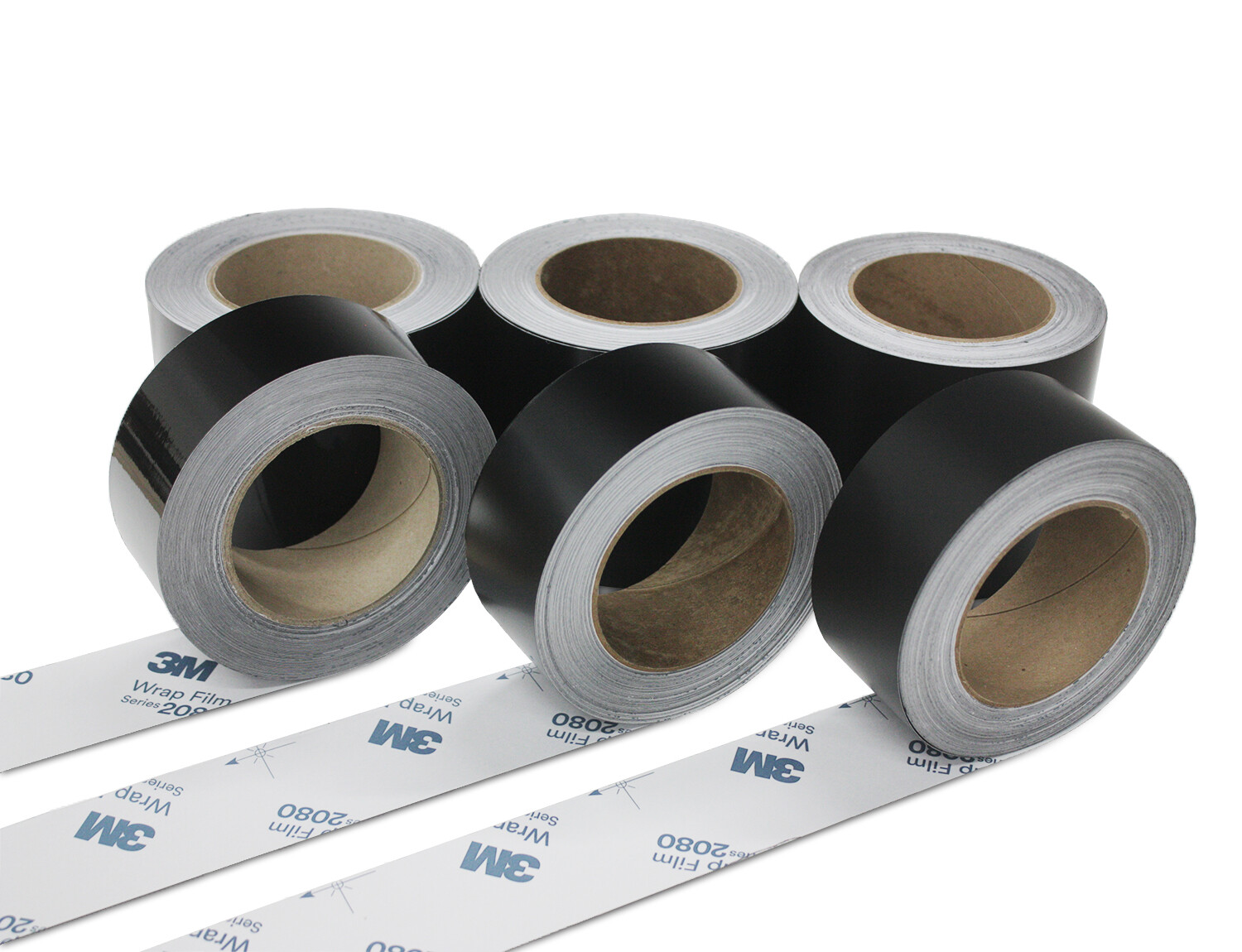 3M 2080 Gloss Matte Black 2" 4" 6" Vinyl Wrap Chrome Delete Window Door Trim