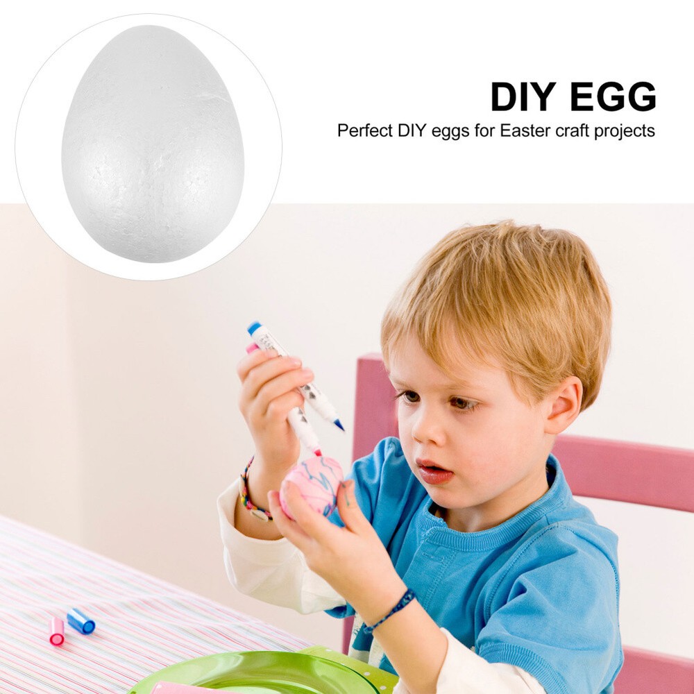 2pcs Polystyrene Eggs Eggs Decoration Chicken Toy Simulation