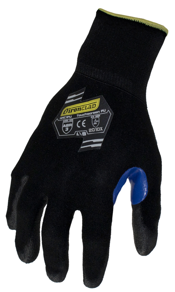 12 PAIR / DOZEN IronClad KKC1PU Command Touch Knit Gloves Nitrile - Select Size
