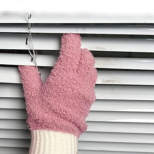 3 Pairs Multi-Purpose Microfiber Dusting Gloves for Efficient Home Care (S/M)