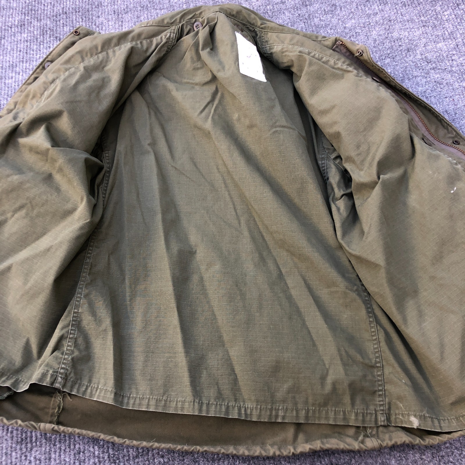 US Military Jacket Men Medium Regular OG 107 Field Coat Cold Weather Paint