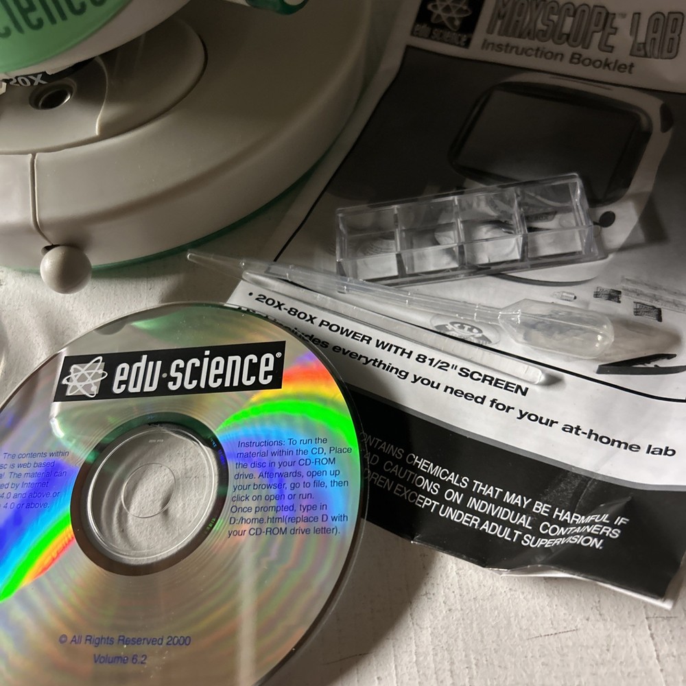 EDU SCIENCE - MAXSCOPE LAB - 20x - 80x (most Accessories Missing) 1A