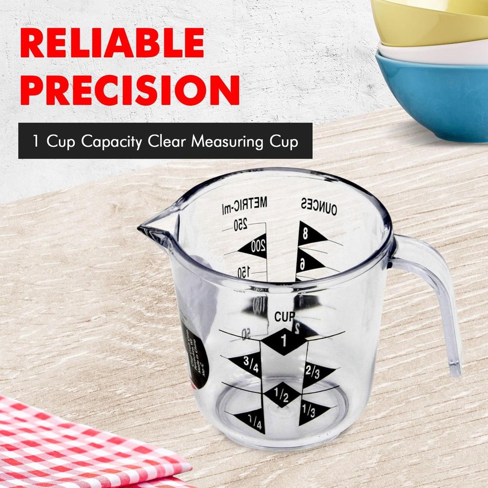 Chef Craft Select Plastic Measuring Cup, 1 Cup Capacity, Clear 1
