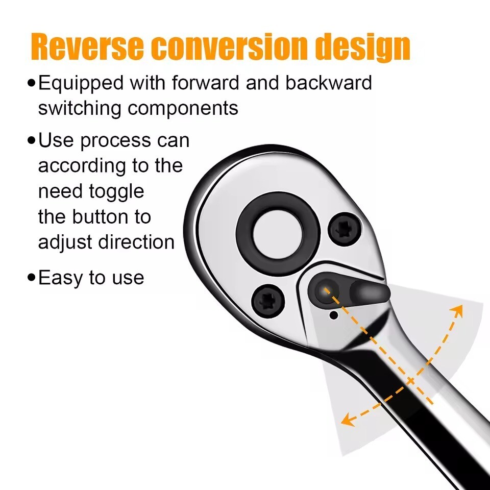 46pcs 1/4"Drive Socket Set Ratchet Wrench Set Car Tool Kit,Bit Mechanic Tool Set