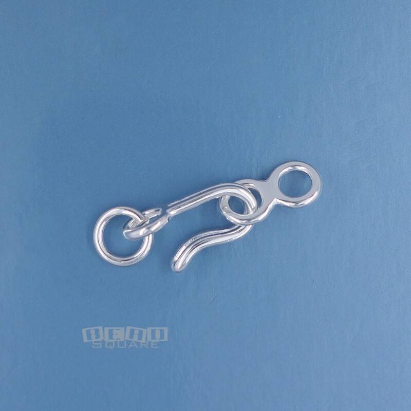 1 Set Solid Sterling Silver Hook Clasp w/ Eye Connector & Open Jump Ring #33231