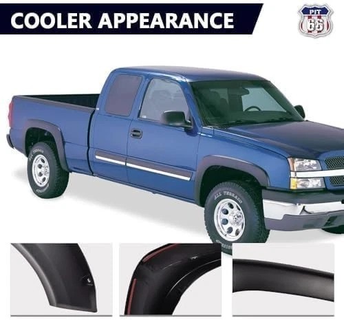 PIT66 Fender Flares, Compatible With Chevy Silverado GMC Sierra 1999-2006/Suburb