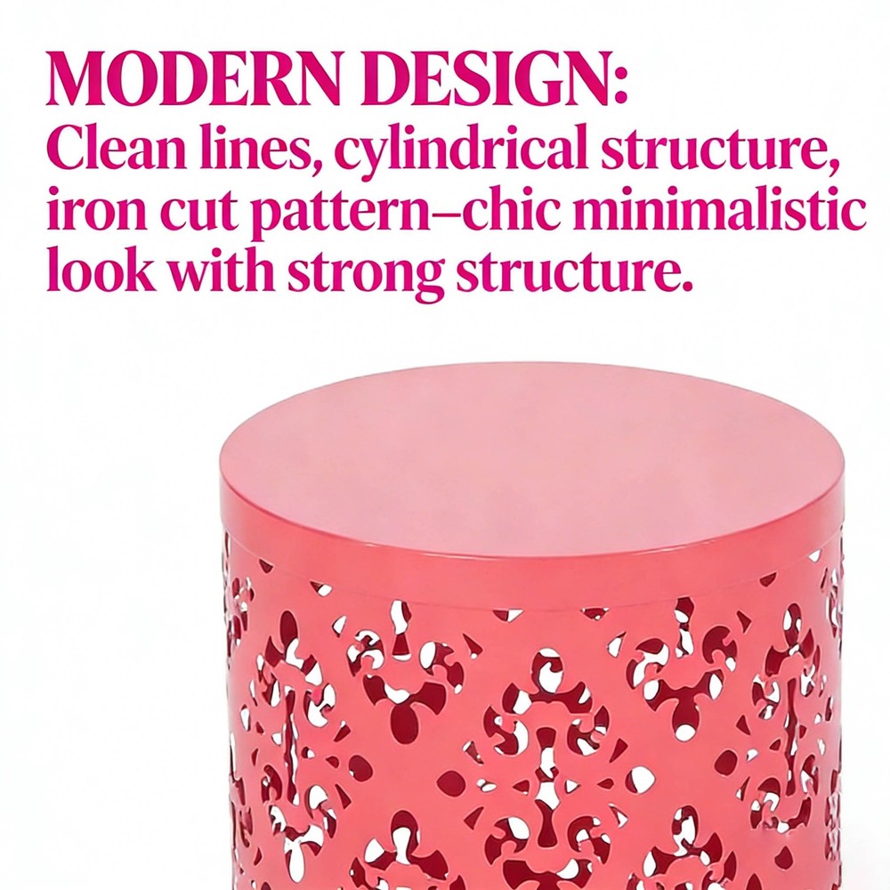 Outdoor Metal End Table Large