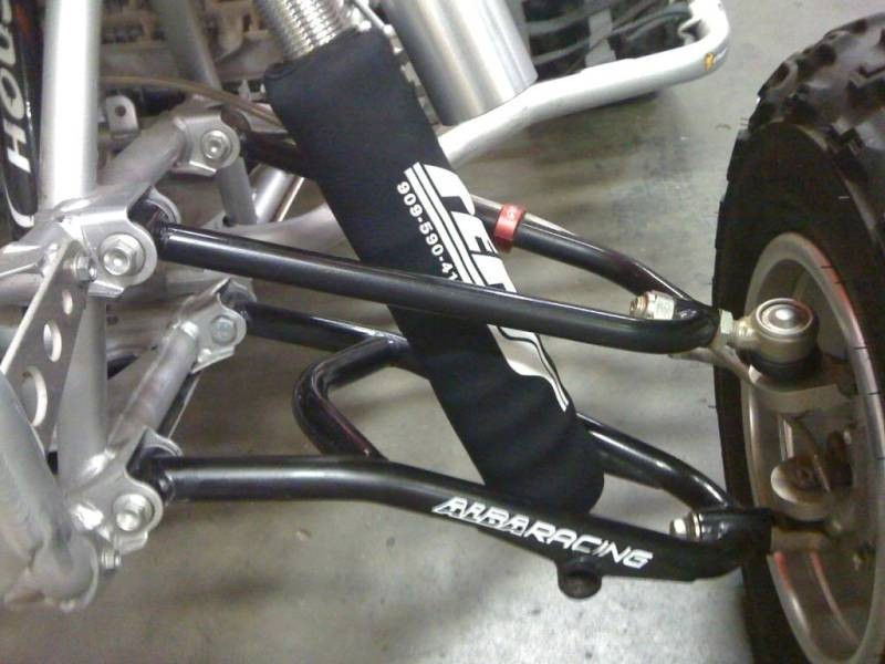 Alba Racing Honda TRX450r Adjustable Long Travel A-Arm Powder coat Blk