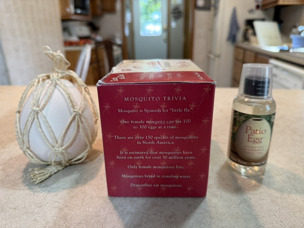 Skeeter Screen Patio Egg Mosquito Deterrent Diffuser Deet-Free New Open Box