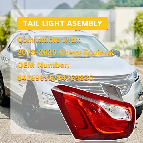Tail Light Assembly Compatible with Chevy Equinox 2018 2019 2020 Left left side