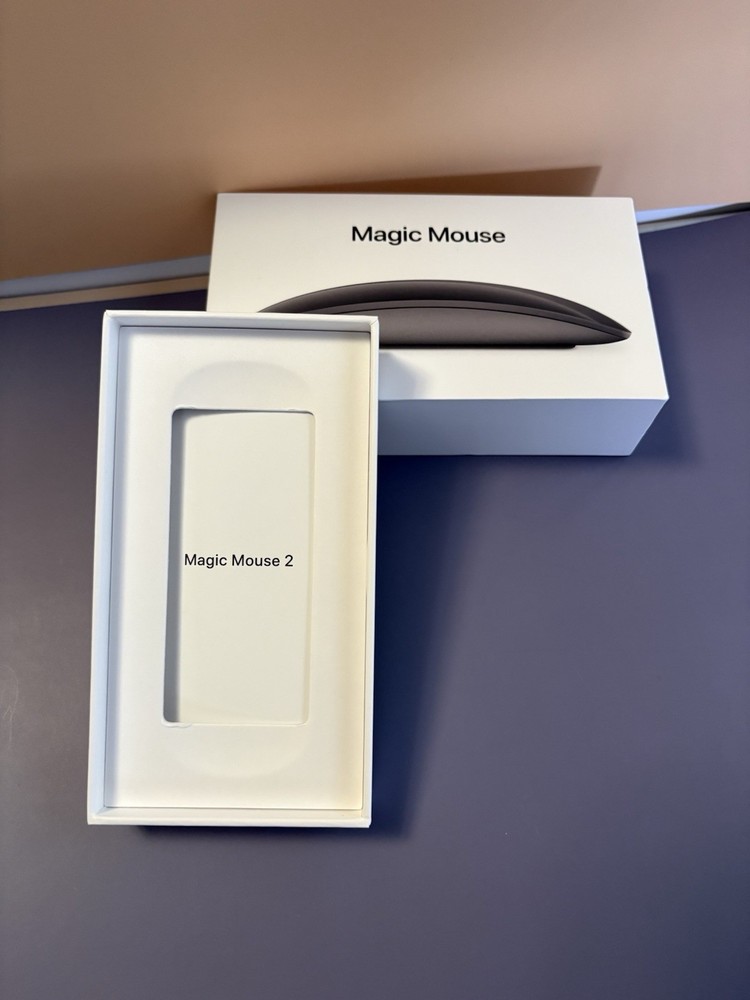 Apple Magic Mouse 2 Space Gray A1657 EMPTY BOX w/ Manual