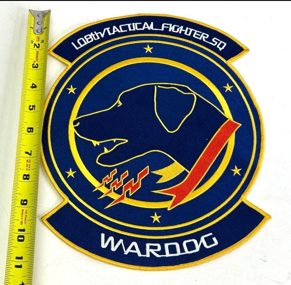 US Air Force Very Large 108th Tactical Fighter Squadron Jacket Patch
