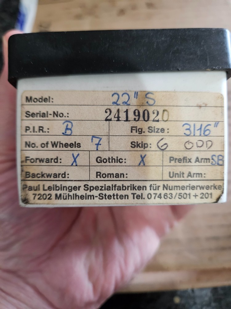 Leibinger Numbering Machines New