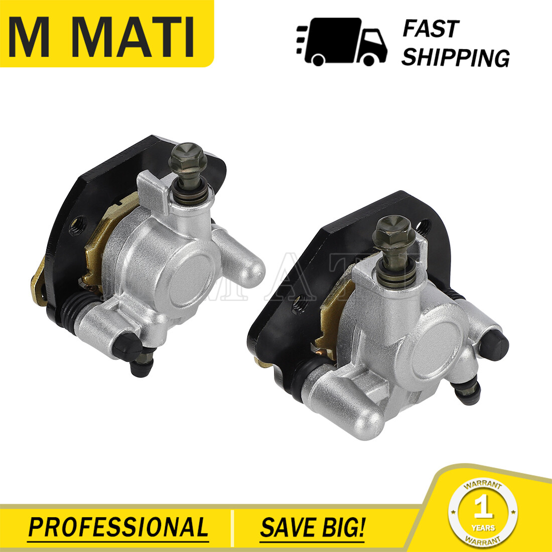 Front Left & Right Brake Calipers For Suzuki QuadRacer 250 LT250R 1985 - 1992