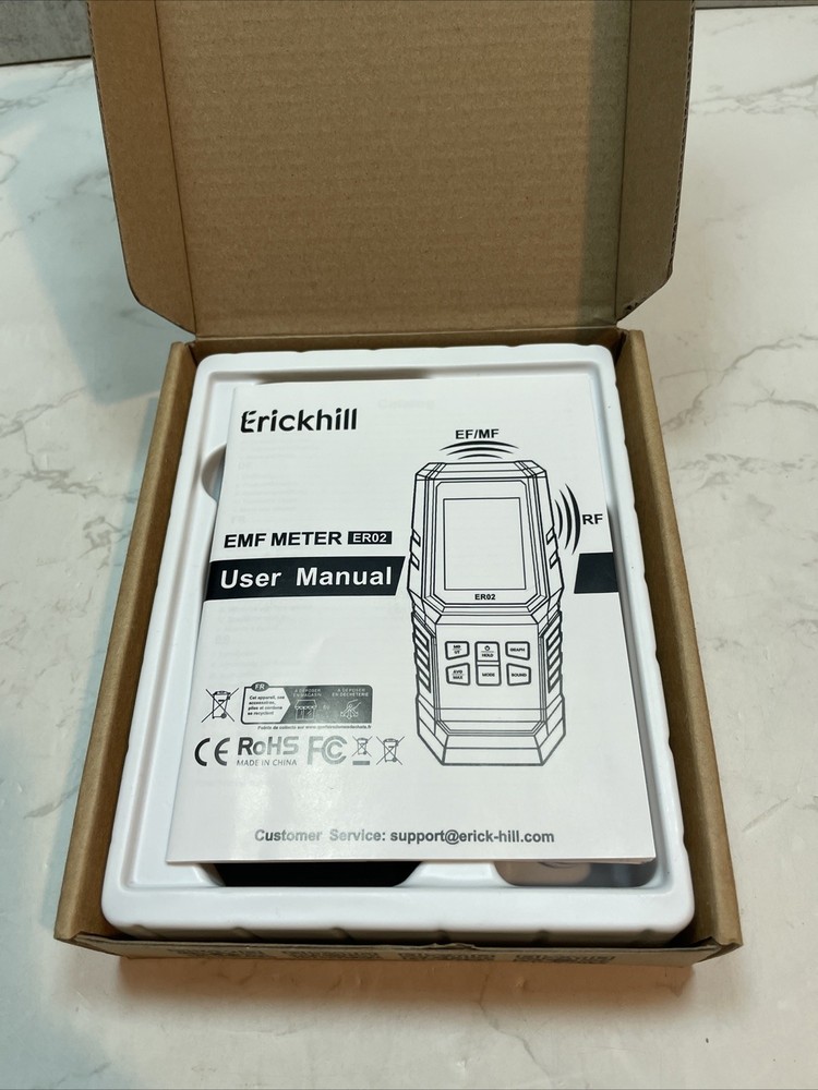 ERICKHILL ER02 EMF Meter Electromagnetic Field Radiation EF RF MF Detector Tool