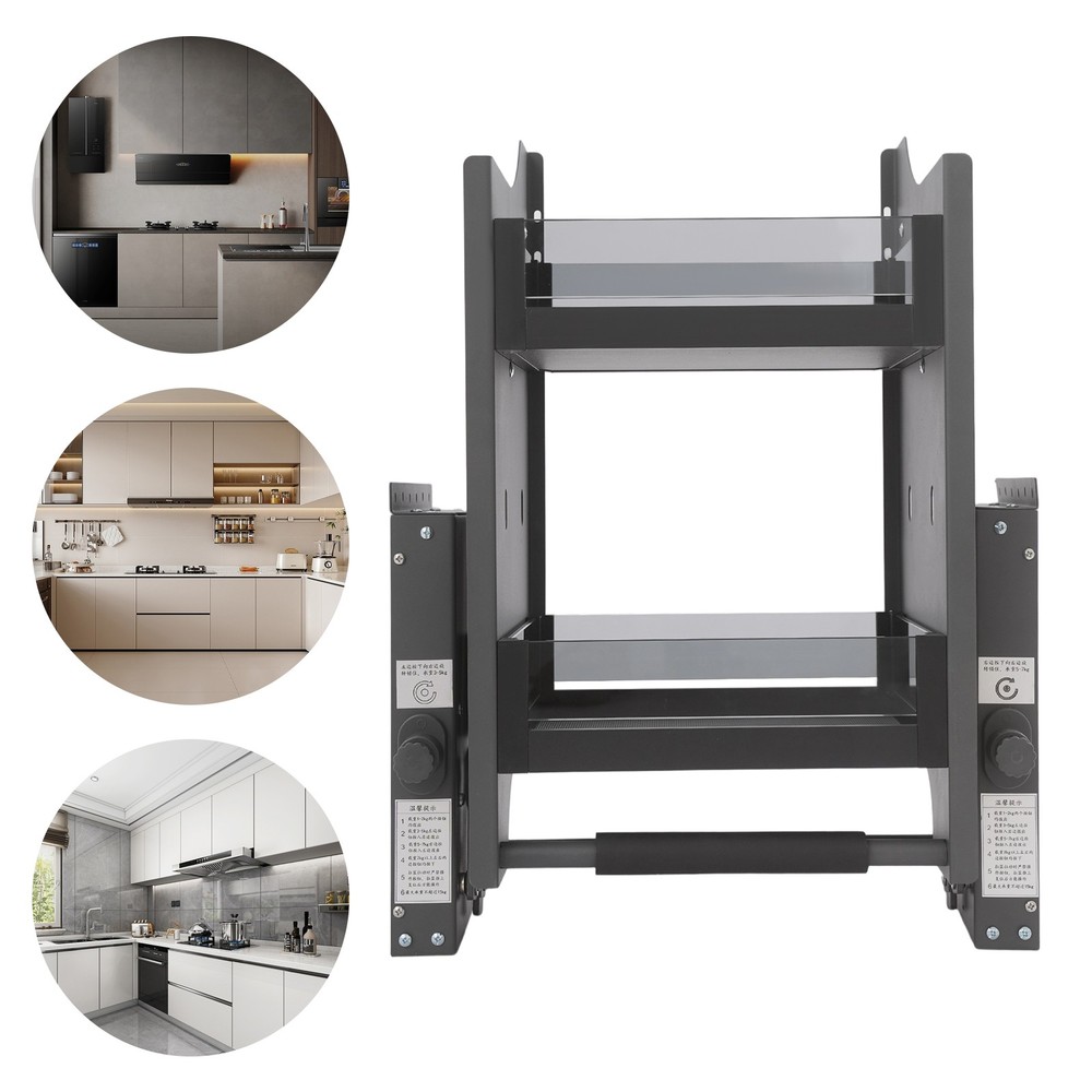 Kitchen Pull-Down Cabinet Storage Organizer Shelf for Wall Mount