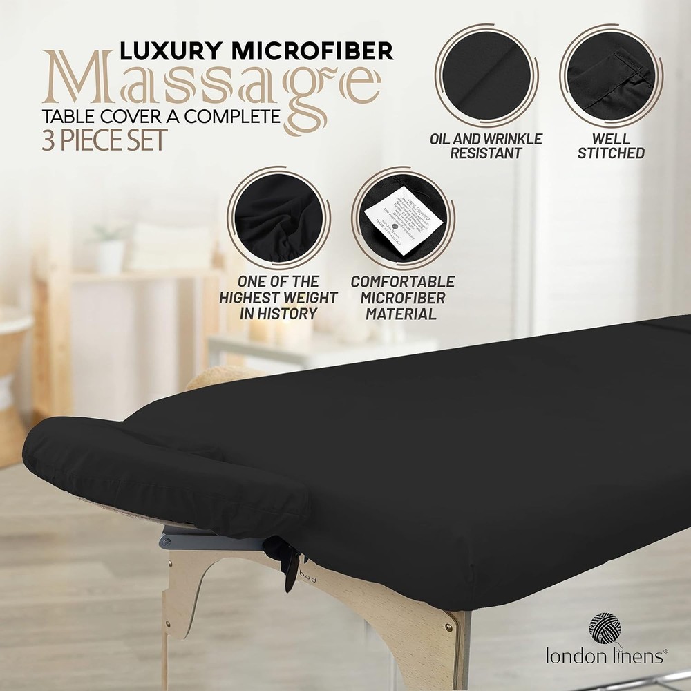 Luxury Microfiber Massage Table Cover Set - Soft, Durable & Machine Washable
