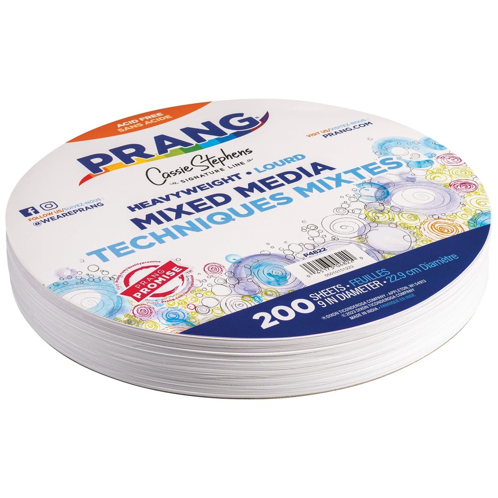 PAC4822 Heavyweight Mixed Media Circles, 9" Diameter, White, Created by Ameri...