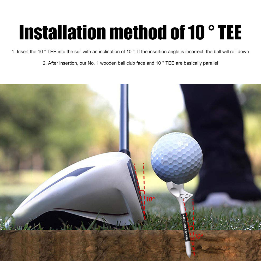 10PCS 10° Golf Tees Increases Speed Stand Balls Support Base Golf Holder Kit US