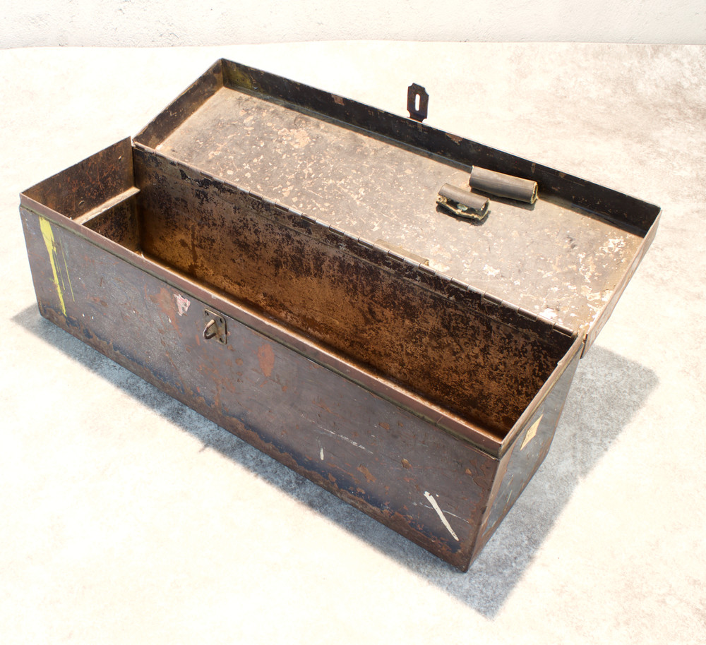 Vintage Hand Crafted Custom Metal Tool Box